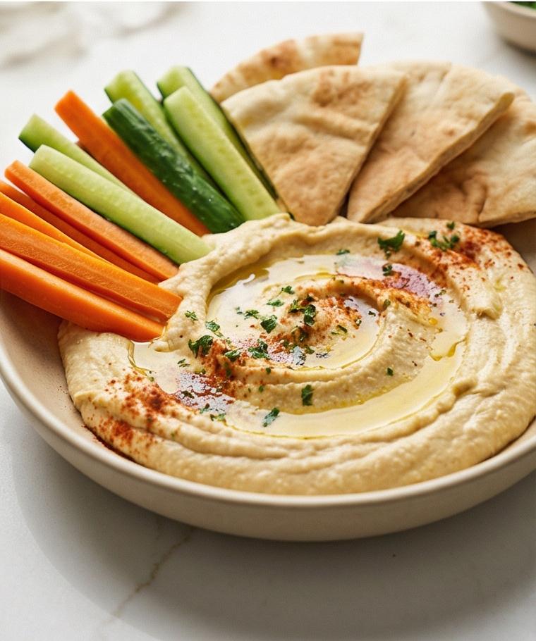 Hummus And Vegetables Recipe