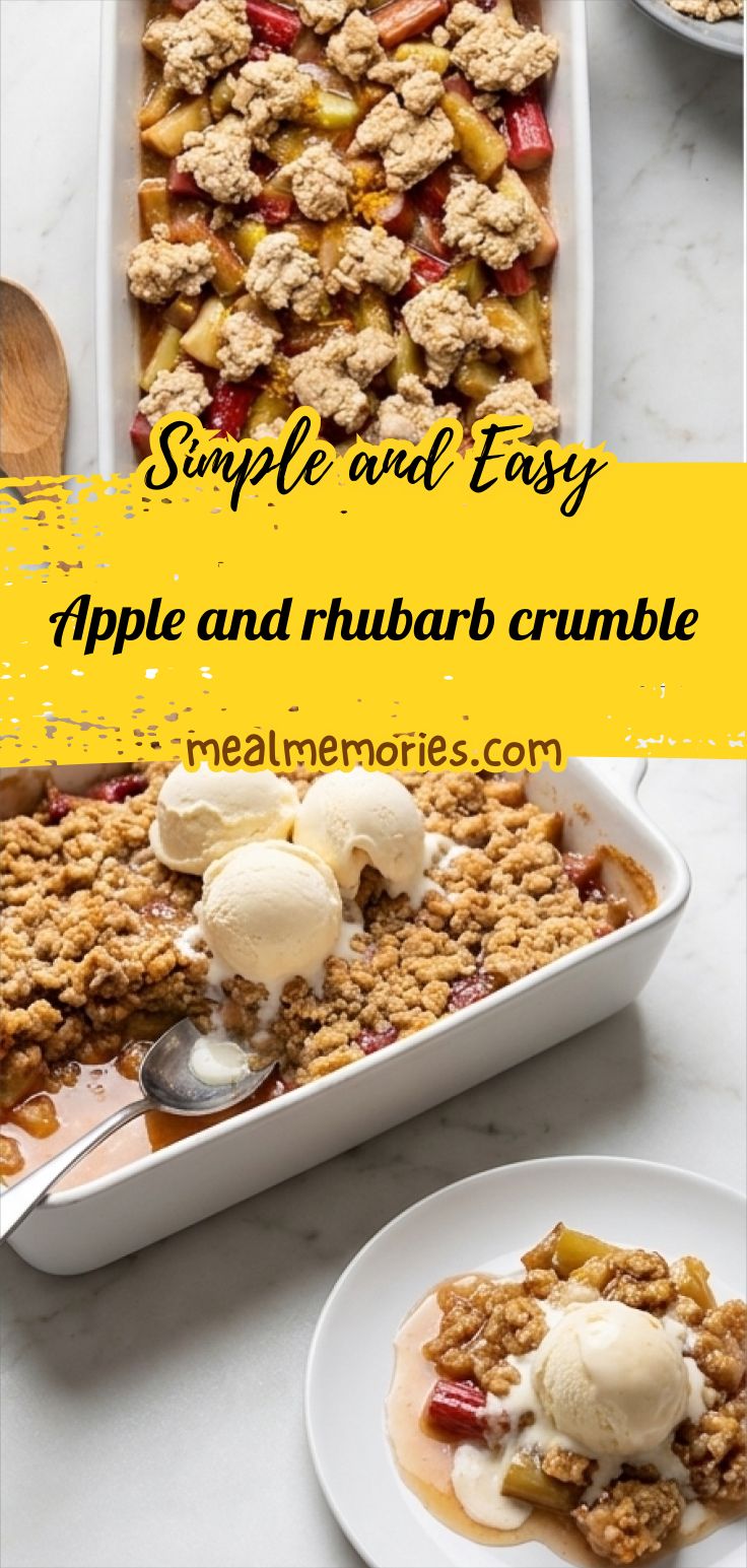 Apple and rhubarb crumble