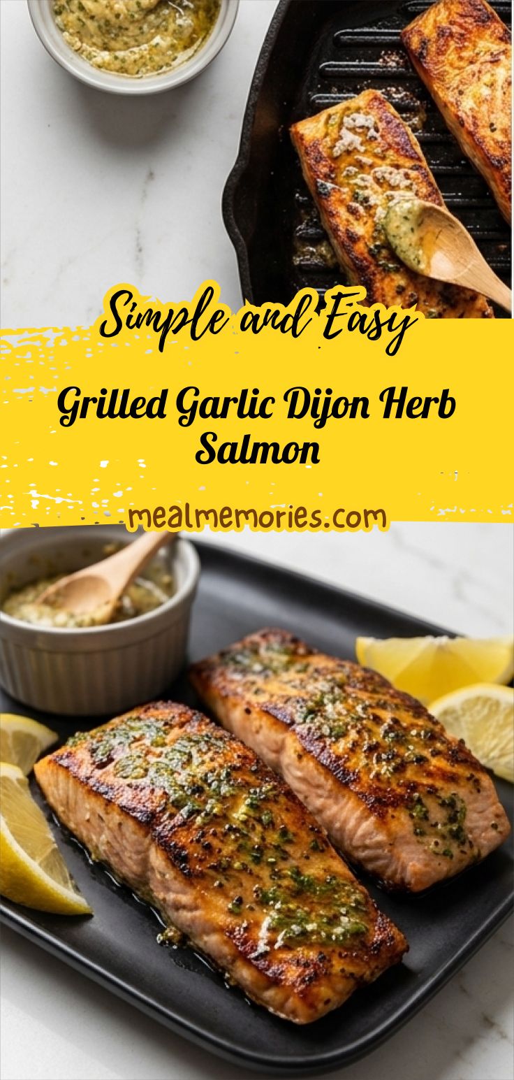 Grilled Garlic Dijon Herb Salmon