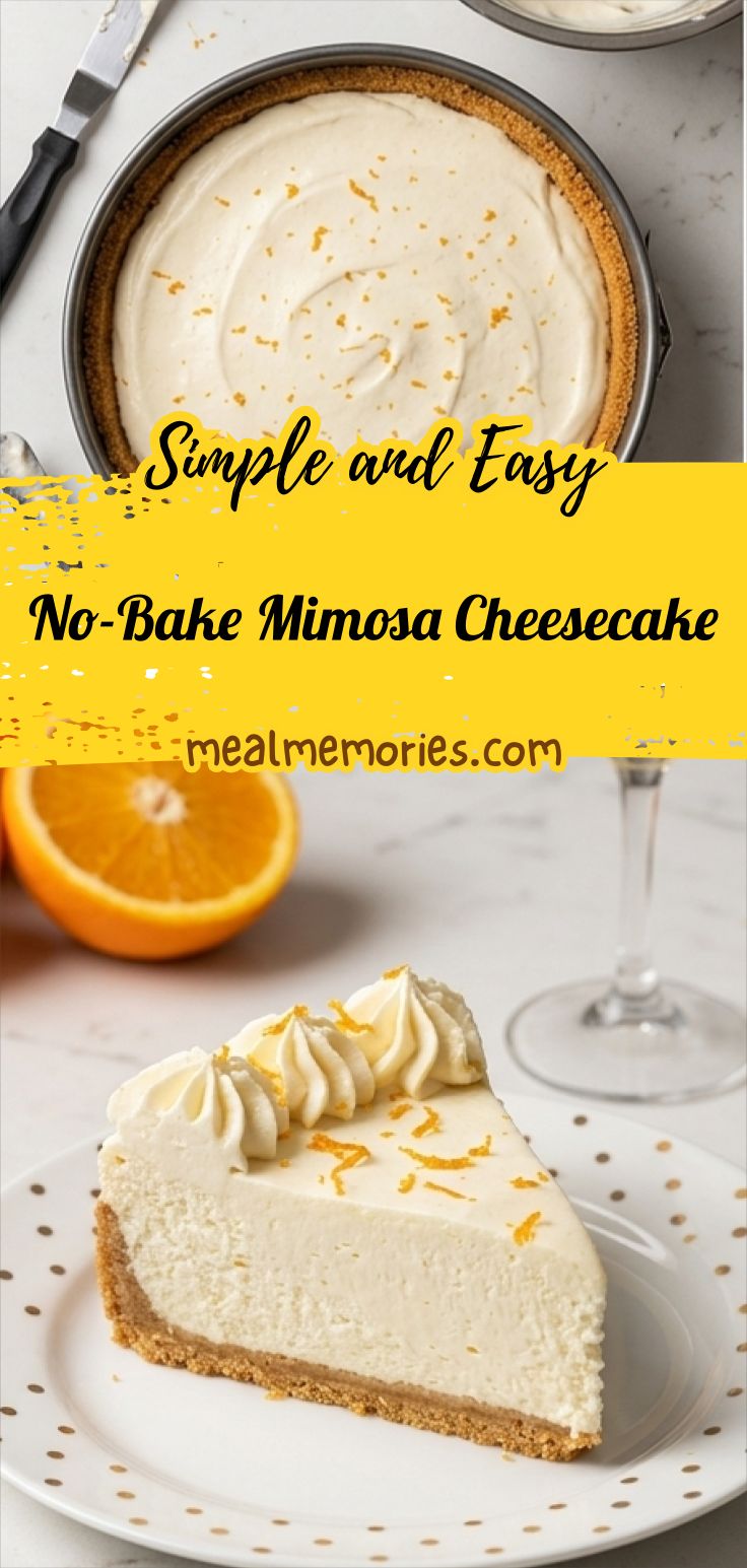 No-Bake Mimosa Cheesecake