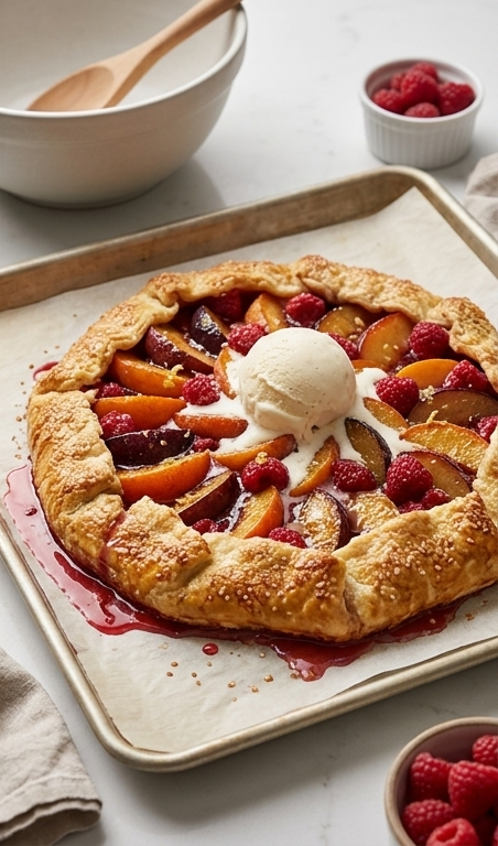 Raspberry-Ginger-Stone-Fruit-Galette-pin1