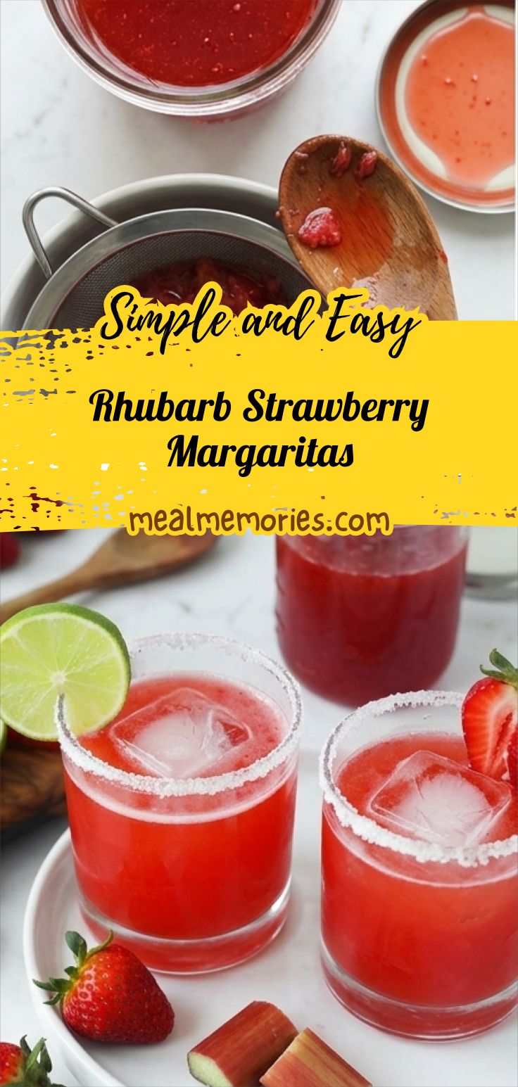 Rhubarb Strawberry Margaritas