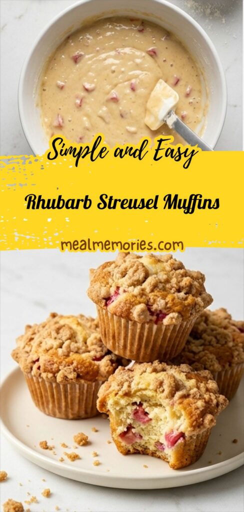 Rhubarb Streusel Muffins
