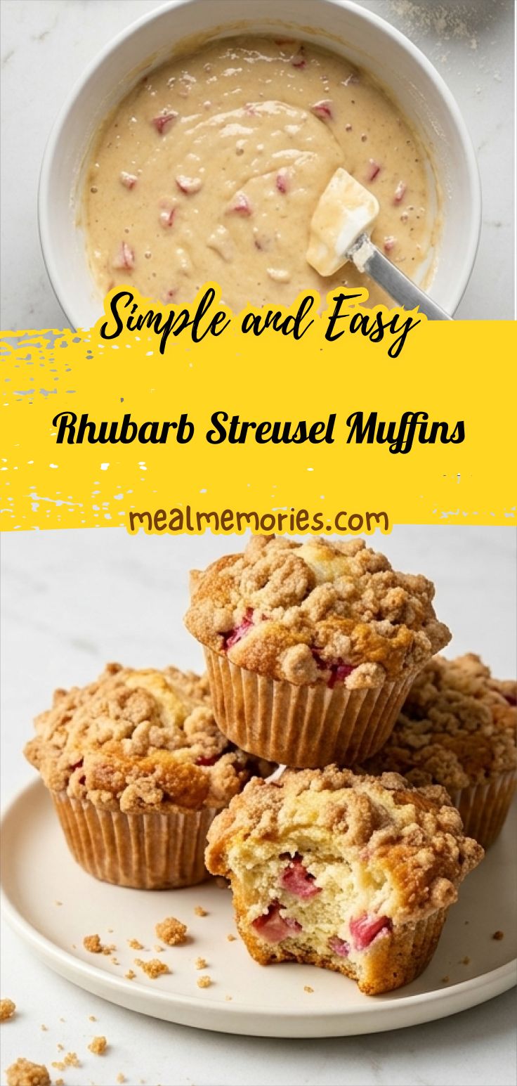 Rhubarb Streusel Muffins