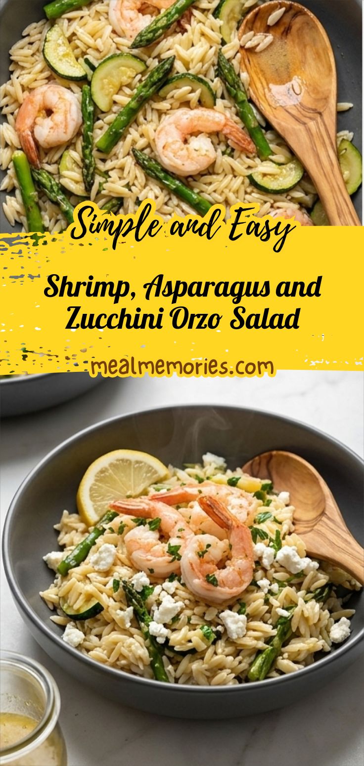 Shrimp, Asparagus and Zucchini Orzo Salad