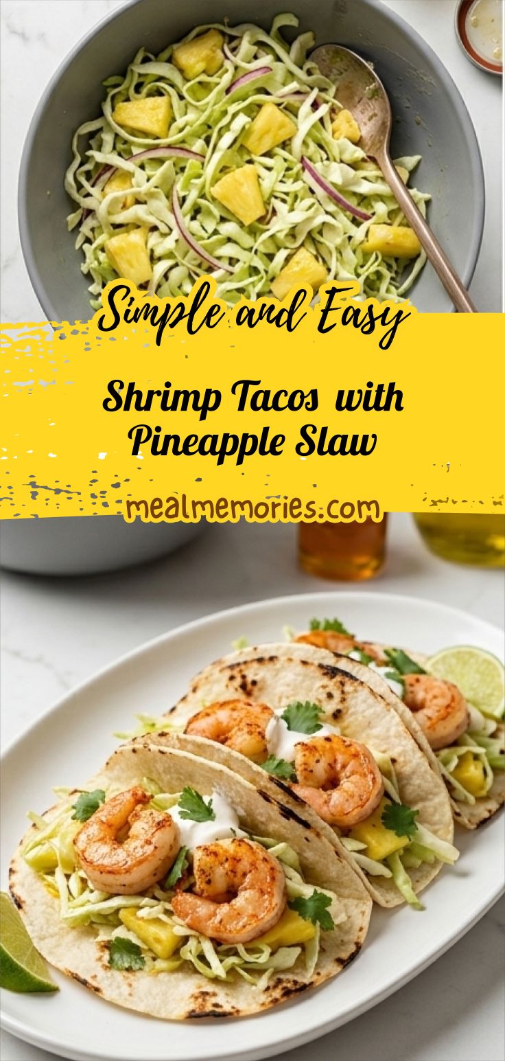 Shrimp Tacos Recipe with Pineapple Slaw