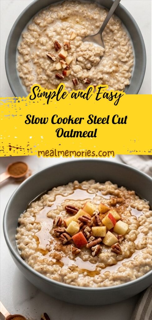 Slow Cooker Steel Cut Oatmeal Recipe