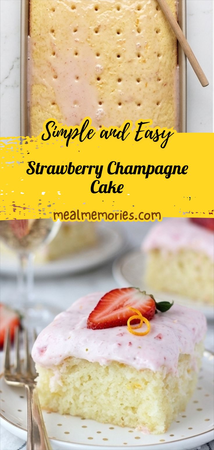 Strawberry Champagne Cake