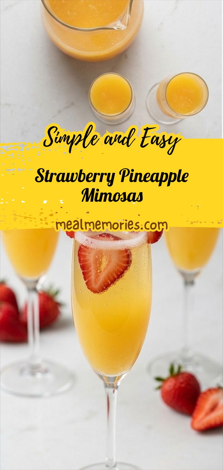 Strawberry Pineapple Mimosas