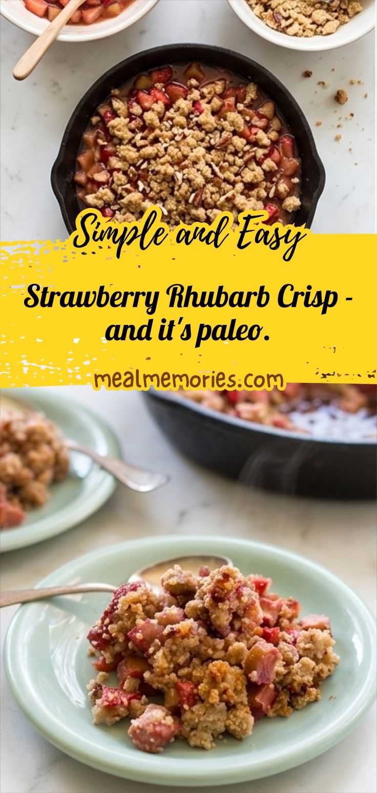 Strawberry Rhubarb Crisp - and it's paleo.
