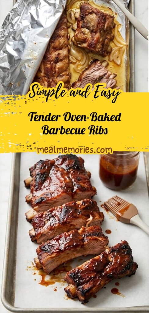 Tender Oven-Baked Barbecue Ribs